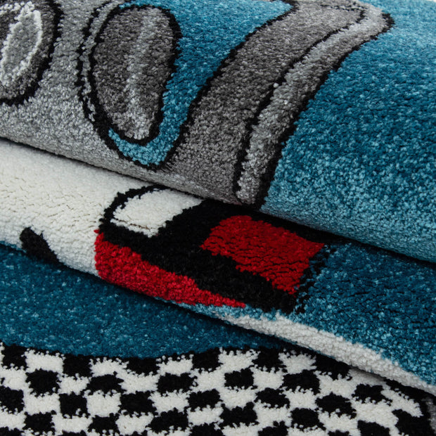 Passatoia per bambini Kids 0460 Racetrack Blu (5)