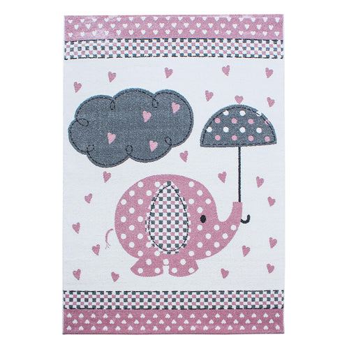 Passatoia per bambini Kids 0570 Elephant Rosa & AYYTPCH-KIDS0570PINK-TRAVERSA