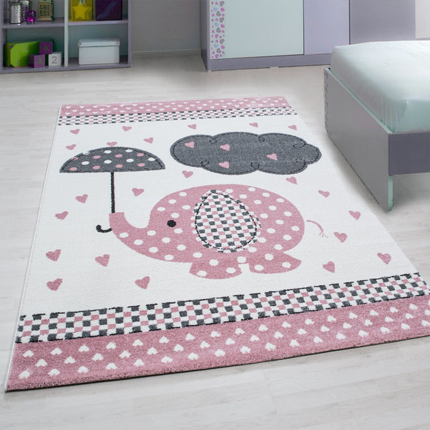 Passatoia per bambini Kids 0570 Elephant Rosa (1)