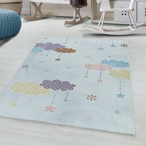 Passatoia per bambini Lucky 3611 Stars Bianco (1)
