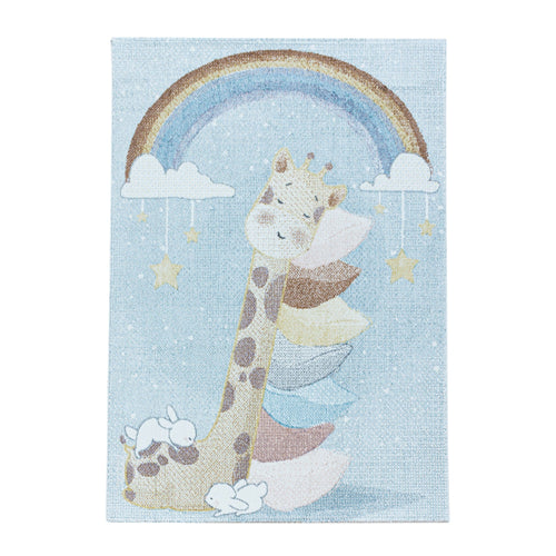 Passatoia per bambini Lucky 3612 Giraffe Blu & AYYTPCH-LUCKY3612BLUE-TRAVERSA