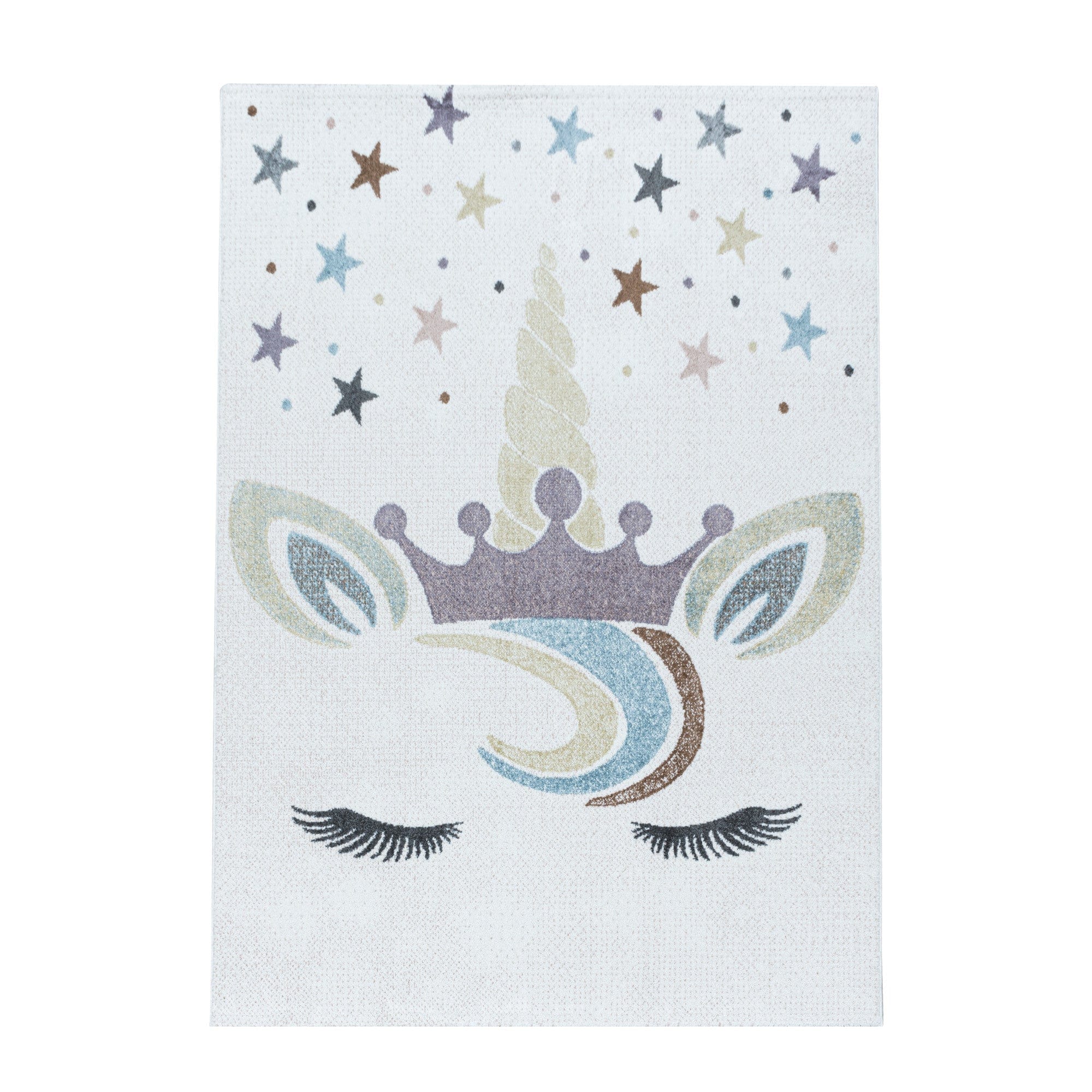 Passatoia per bambini Lucky 3613 Unicorn Bianco & AYYTPCH-LUCKY3613WHITE-TRAVERSA