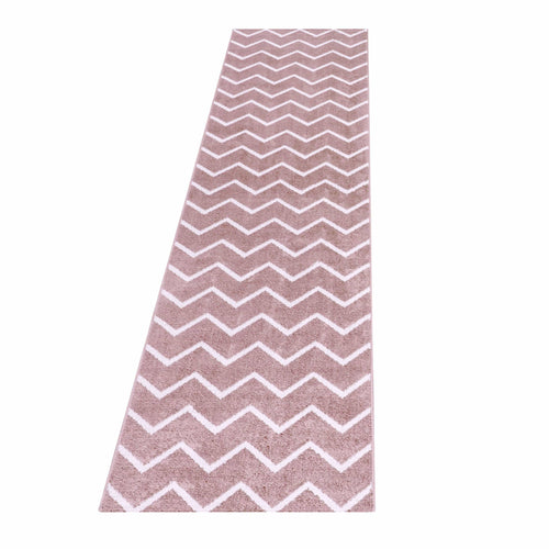 Passatoia Rio 4602 Chevron Design Rosa & AYYTPCH-RIO4602ROSE-TRAVERSA