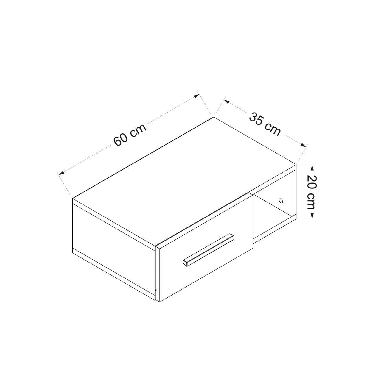 Pensili con 1 cassetto Noah 1667 Bianco (7)