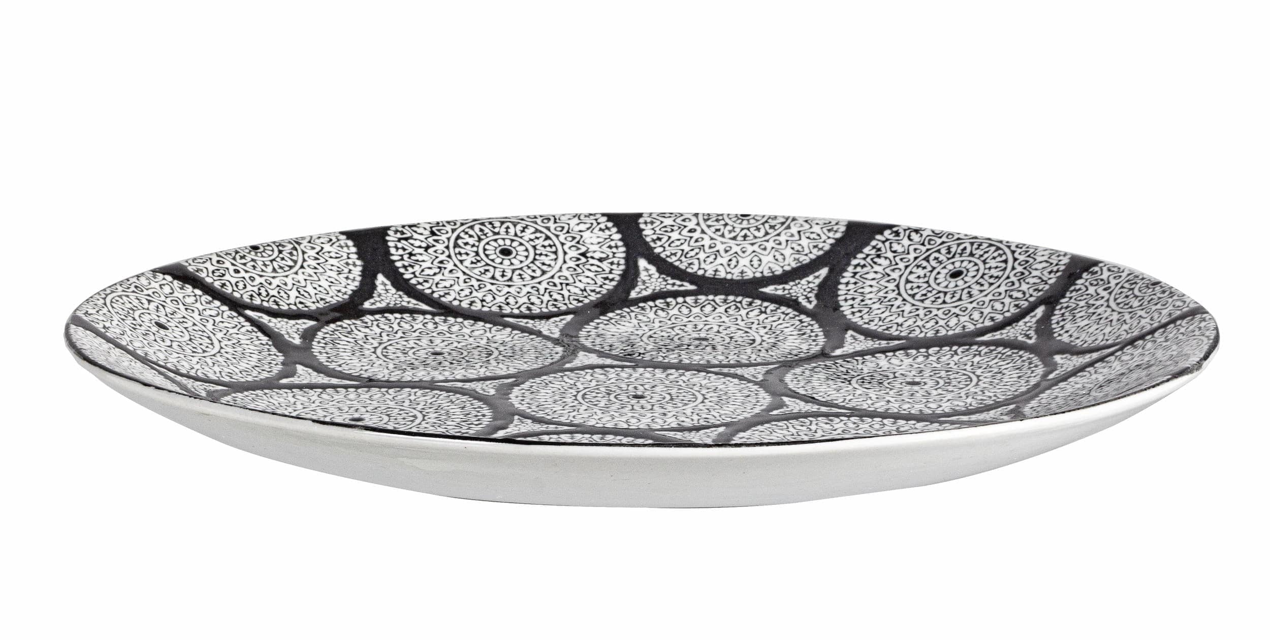 Bizzotto Piatto decorativo Antifone Bianco e Nero