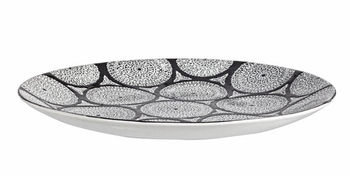 Bizzotto Piatto decorativo Antifone Bianco e Nero
