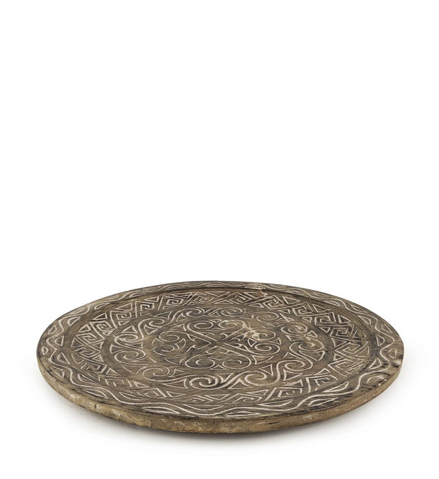 Piatto decorativo Carved Naturale