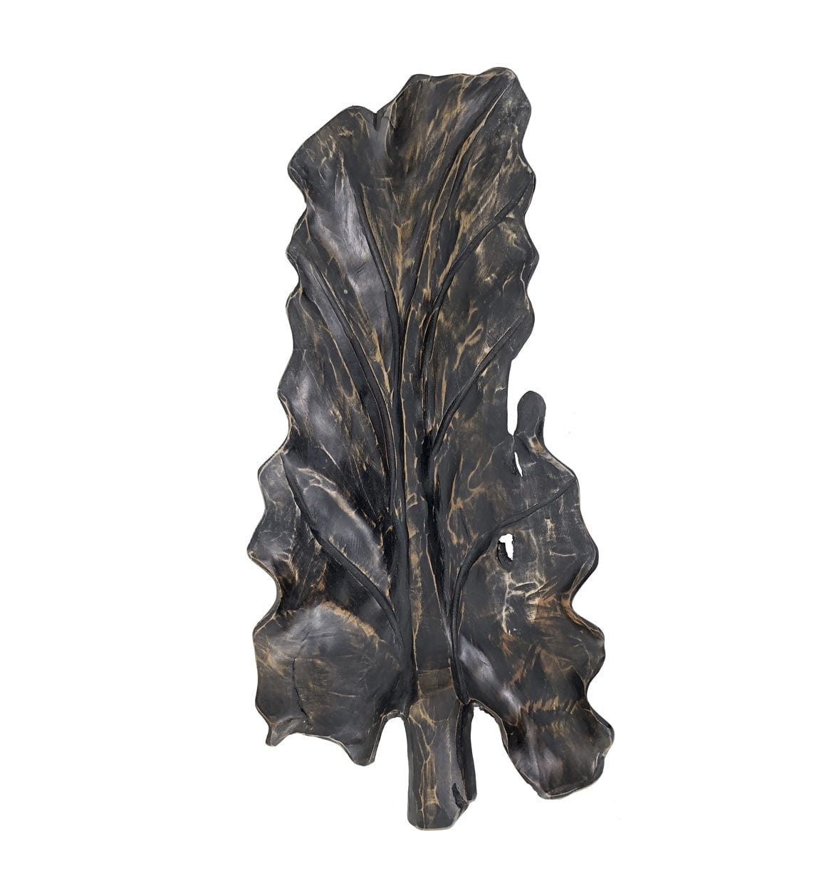 Piatto decorativo Erosi Carved Leaf Nero (3)