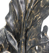 Piatto decorativo Erosi Carved Leaf Nero (4)