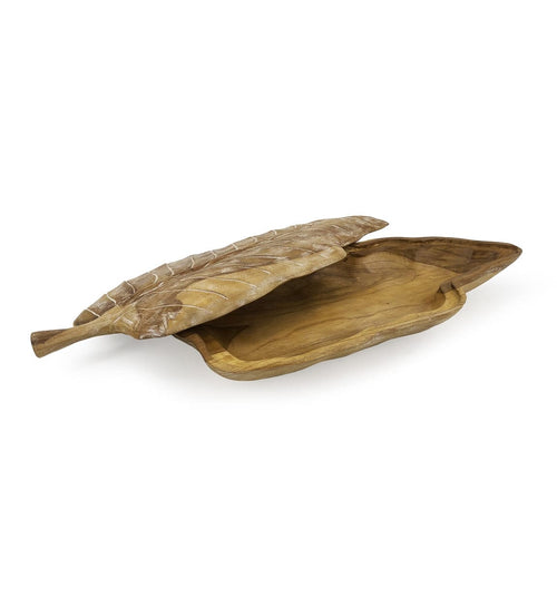 Piatto decorativo Erosi Leaf Naturale