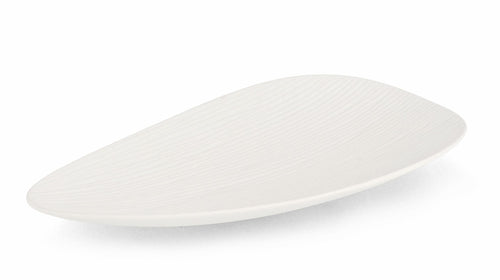 Bizzotto Piatto decorativo Striped Bianco