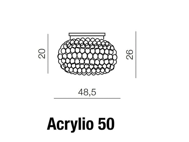 Plafoniera Acrylio 50 AZ0053 Trasparente (7)