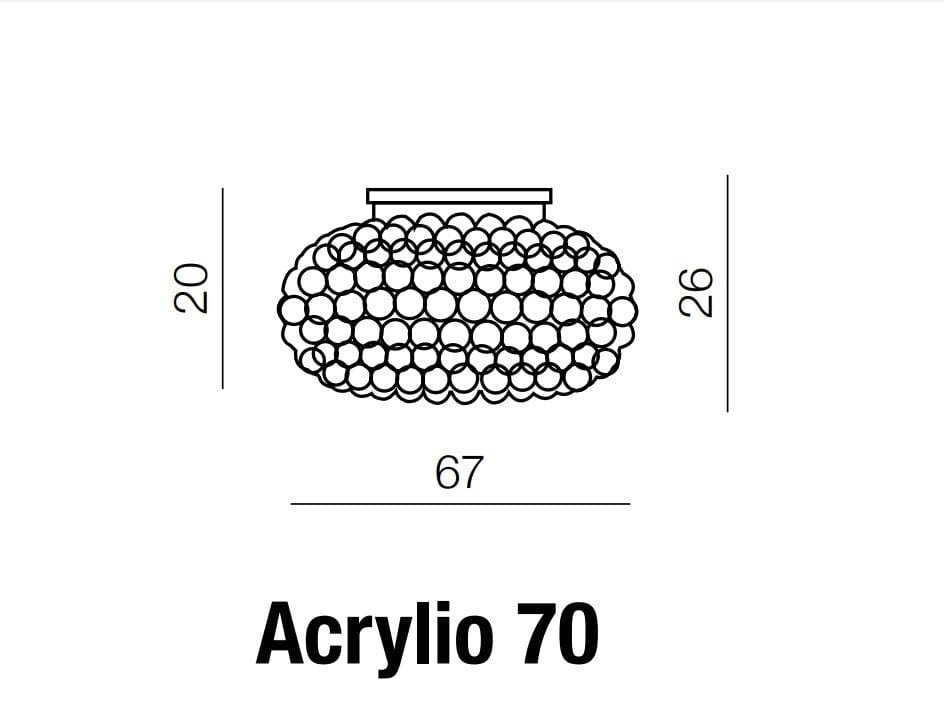 Plafoniera Acrylio 70 AZ0054 Trasparente (6)