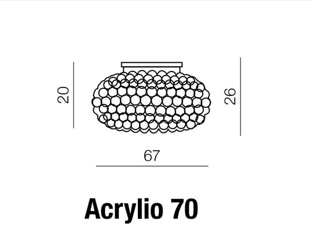Plafoniera Acrylio 70 AZ0054 Trasparente (6)