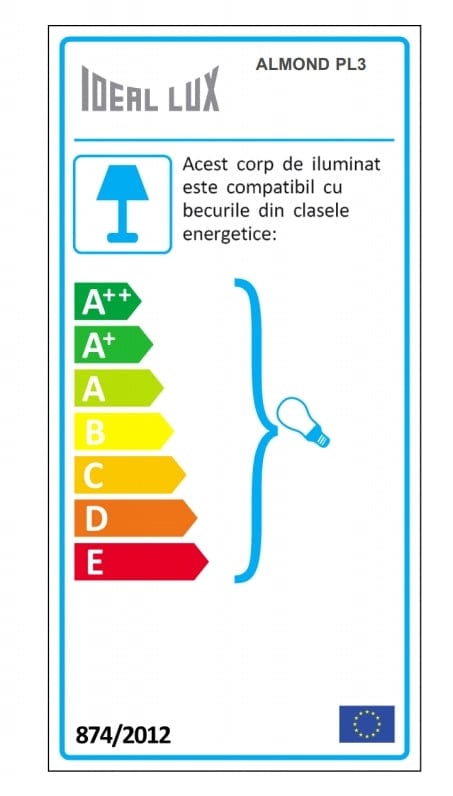 Plafoniera Almond PL3 Bianco (1)