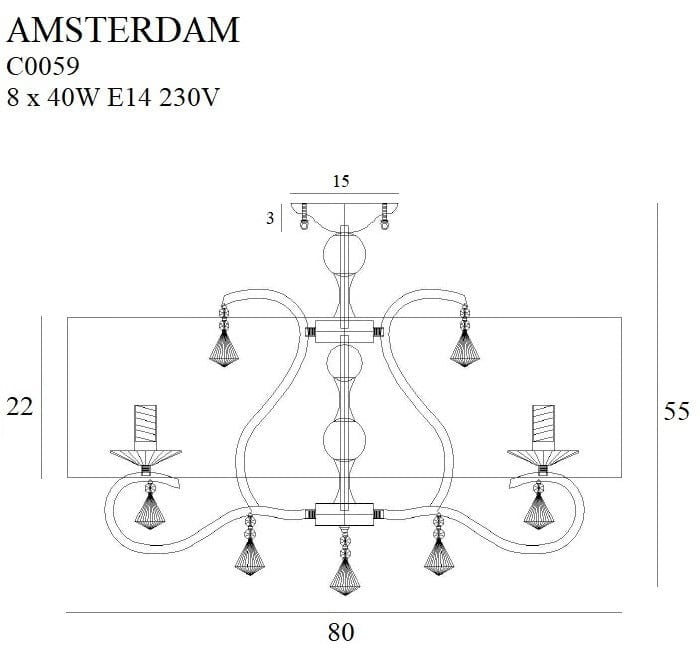 Plafoniera Amsterdam C0059 Cromo (3)