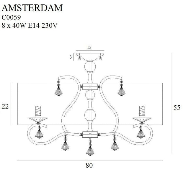 Plafoniera Amsterdam C0059 Cromo (3)