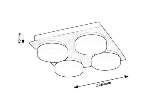 Plafoniera Attichus 75004 Nero (4)