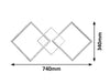 Plafoniera Azra Small 2185 Cromo (4)