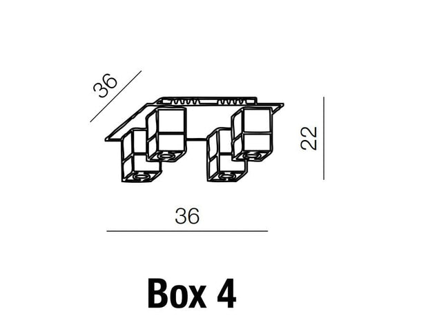 Plafoniera Box 4 AZ0178 Cromo (2)
