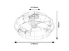 Plafoniera Cadmus 71043 Nero (4)