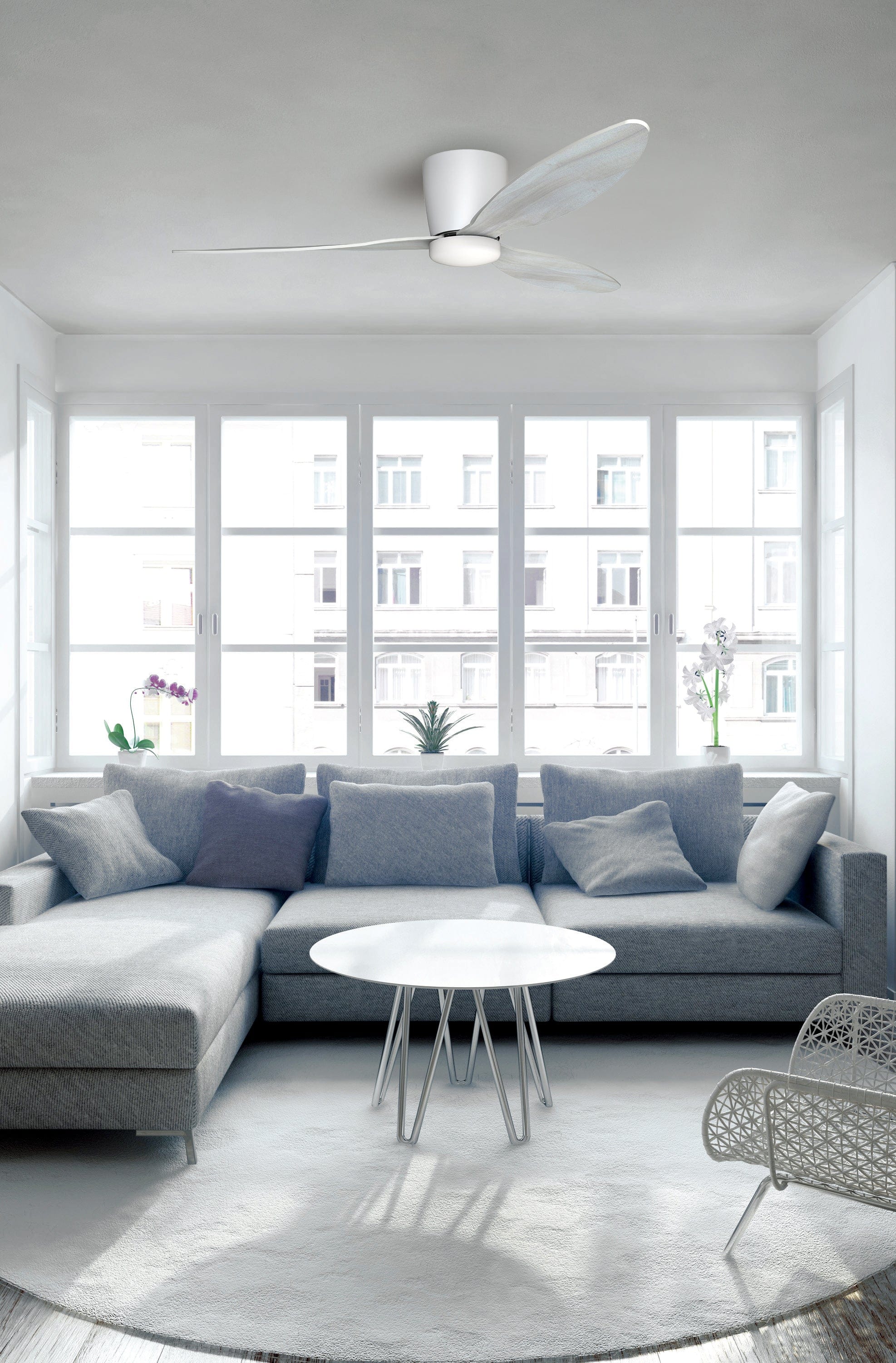 Plafoniera con ventilatore Veneti Bianco AZ4447 (1)