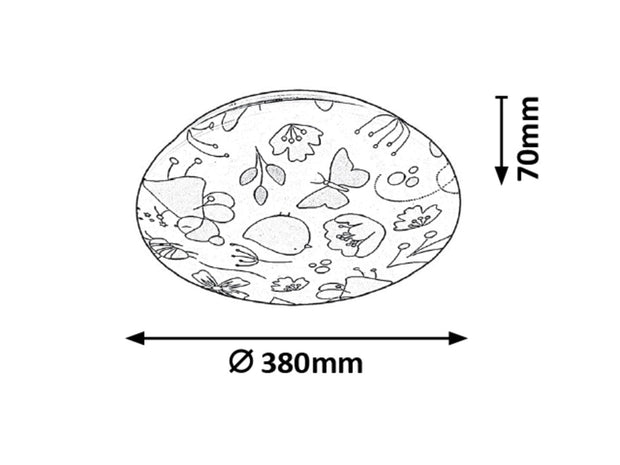 Plafoniera da bambini Hanka Flowers 3416 Multicolore (4)