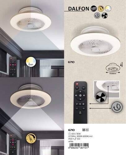 Plafoniera Dalfon 6710 Bianco (8)