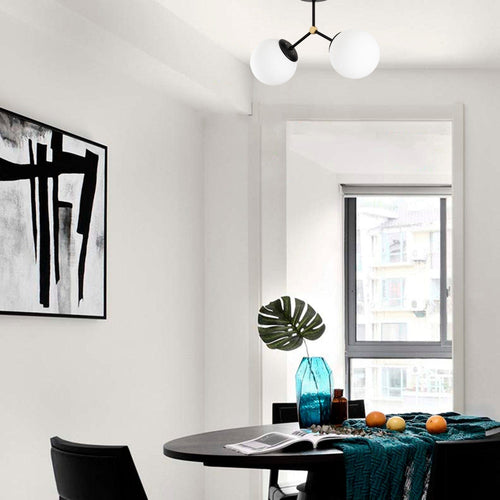 Plafoniera Damar 6331 Bianco e Nero (1)