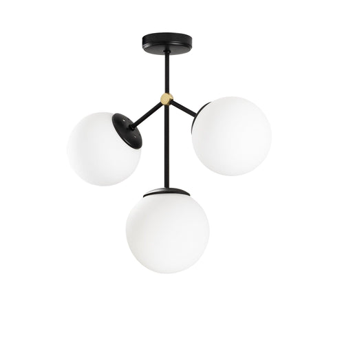 Plafoniera Damar 6336 Bianco e Nero