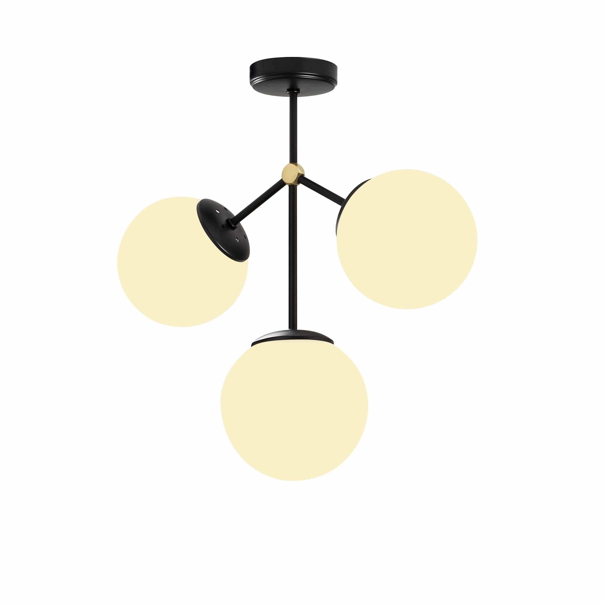 Plafoniera Damar 6336 Bianco e Nero (3)