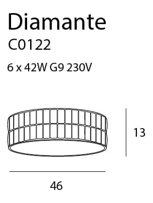 Plafoniera Diamante C0122 Cromo (2)