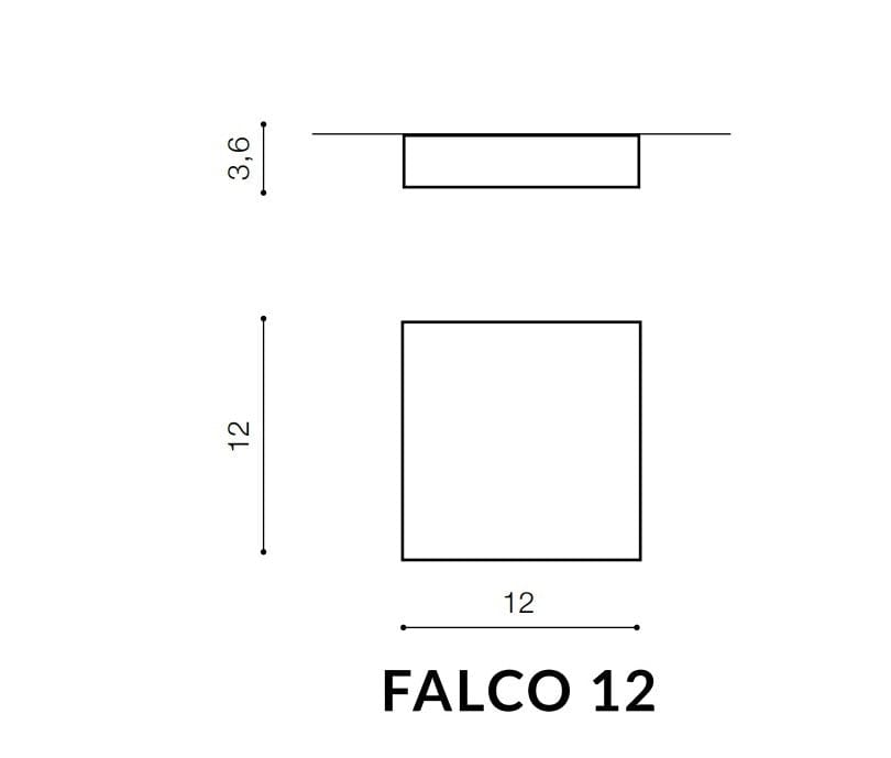 Plafoniera Falco 12 AZ2783 Nero (3)
