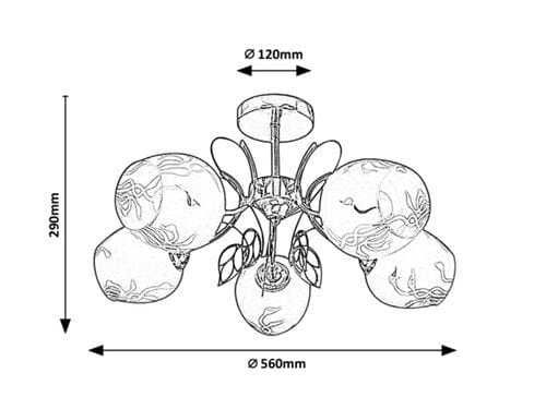 Plafoniera Fauna 5099 Oro (2)