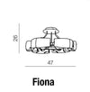 Plafoniera Fiona 6 AZ1554 Bianco (3)