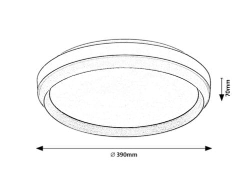 Plafoniera Fontana 71159 Marrone (5)