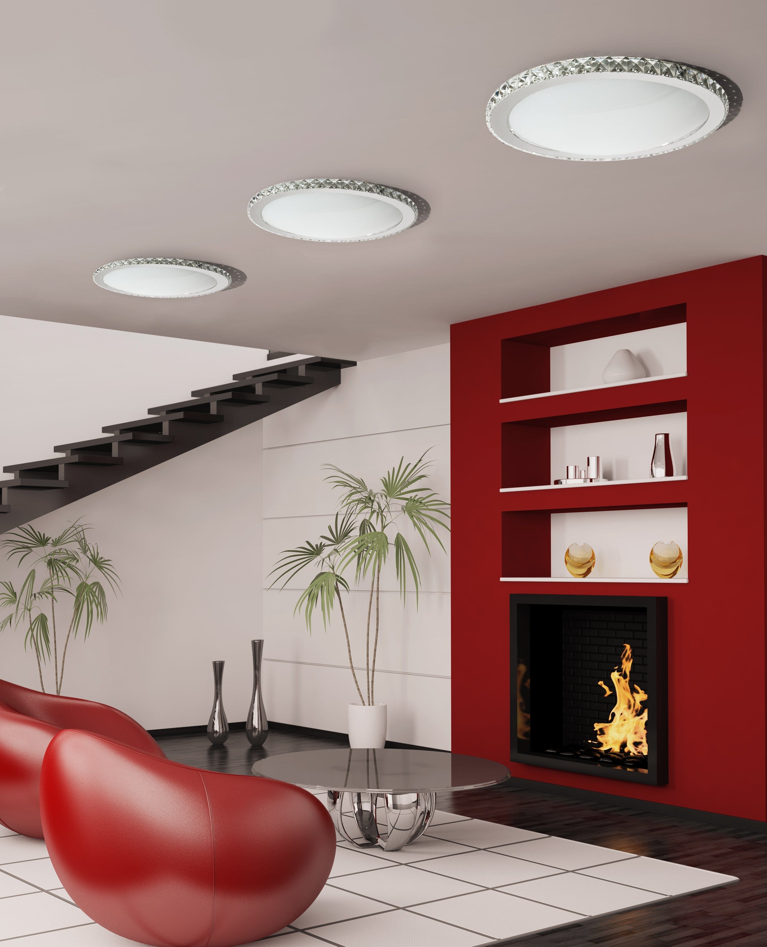 Plafoniera Gallant 38 Round AZ1592 Cromo (2)