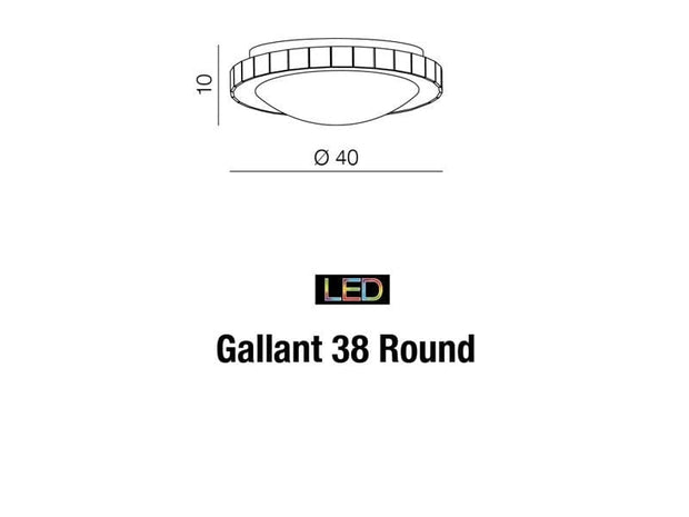 Plafoniera Gallant 38 Round AZ1592 Cromo (4)