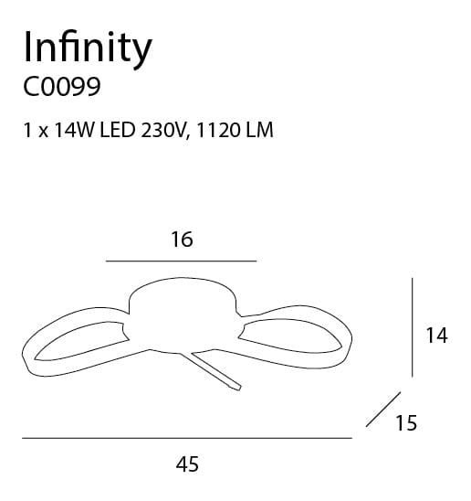 Plafoniera Infinity C0099 Cromo (2)