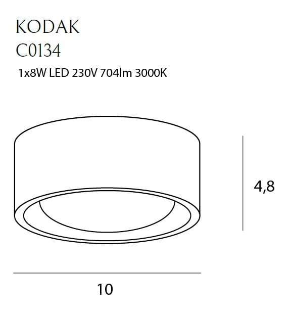 Plafoniera Kodak I C0134 Bianco (3)