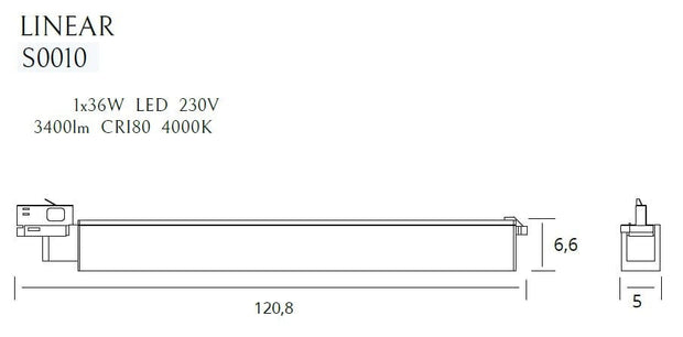 Plafoniera Linear S0010 Bianco (2)