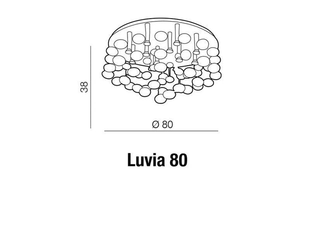 Plafoniera Luvia 80 AZ2571 Trasparente (2)