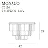 Plafoniera Monaco C0136 Cromo (3)