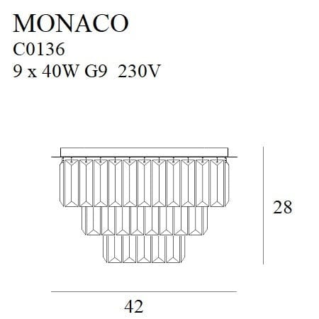 Plafoniera Monaco C0136 Cromo (3)