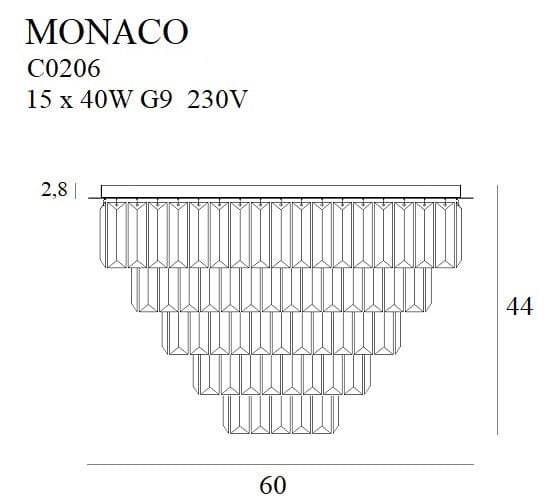 Plafoniera Monaco C0206 Oro (1)