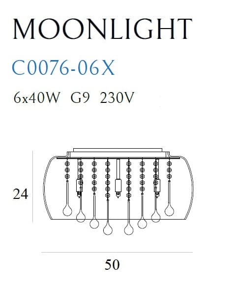 Plafoniera Moonlight C0076-06X Cromo (2)