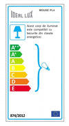 Plafoniera Mouse PL4 Nero (1)