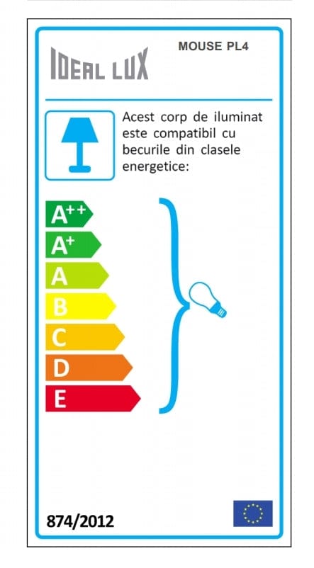 Plafoniera Mouse PL4 Nero (1)