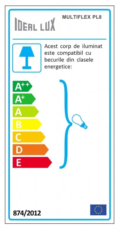 Plafoniera Multiflex PL8 Multicolore (1)