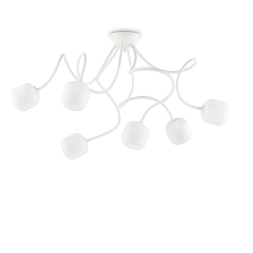 Plafoniera Octopus PL6 Bianco